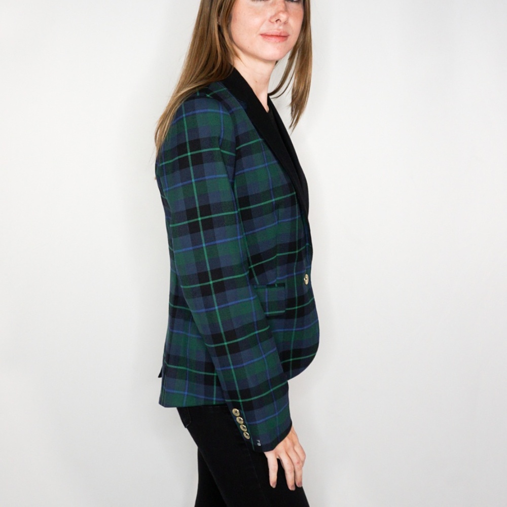 TOMMY HILFIGER Wool Blend Tartan Plaid Blazer - Picture 3 of 8